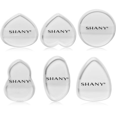 SHANY Stay Jelly Silicone Sponge Set - Clear &amp; Non-Absorbent Makeup Blending Sponges for Flawless Application with Foundation - Assorted Sizes and Shapes - Pack of 6