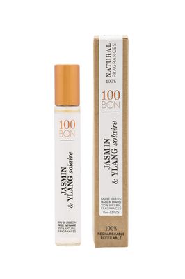 100 BON Solaire Delicate &amp; Luminous Organic 100 Natural Floral Fragrance with Bergamot, Jasmine, Ylang-Ylang, Mint &amp; Coconut for Women &amp; Men, 0.5 Fl Oz