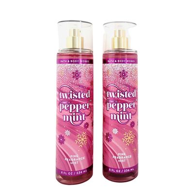 Bath &amp; Body Works Fragrance Mist 2-Pack 8oz Each (Twisted Peppermint)
