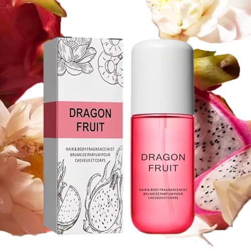 Vrpshe Dragon Fruit Perfume, 50ml Body &amp; Hair Fragrance Mist, Women Men Eau De Toilette Spray Perfume Body Mist Spray Travel Size (Dragon Fruit)
