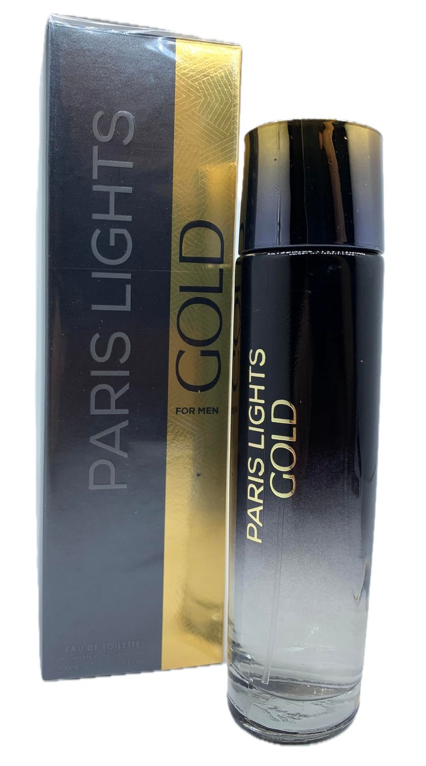 Paris Lights Gold Mens Cologne 3.4 Fl. Oz. Eau de Toilette Spray