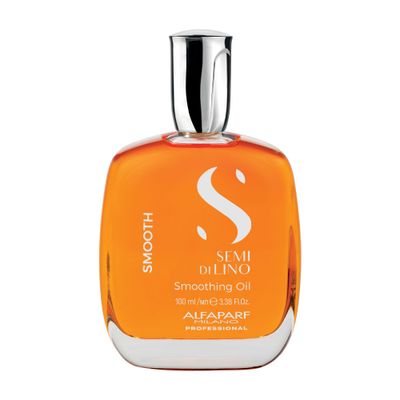 Alfaparf Milano Semi Di Lino Smoothing Hair Oil Treatment - Frizz Control Oil to Brighten Hair Protect from Heat &amp; Humidity- Hair Serum for Damaged &amp; Dry Hair (3.38 oz)