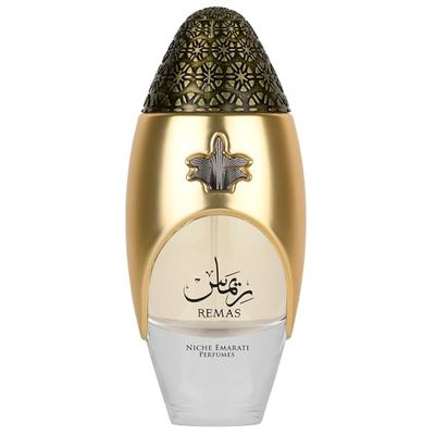 Lattafa Niche Emarati Remas - Fruity, Floral, Woody, Amber - Eau de Parfum for Everyone, 3.4 Ounce / 100 ml