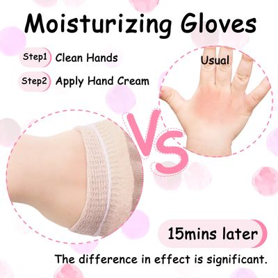 Evridwear Eczema Gloves Kids Cotton Moisturizing Gloves 2 Pairs Touchscreen for Dry Hands, Eczema, SPA, Overnight Lotion (Pink Thin)