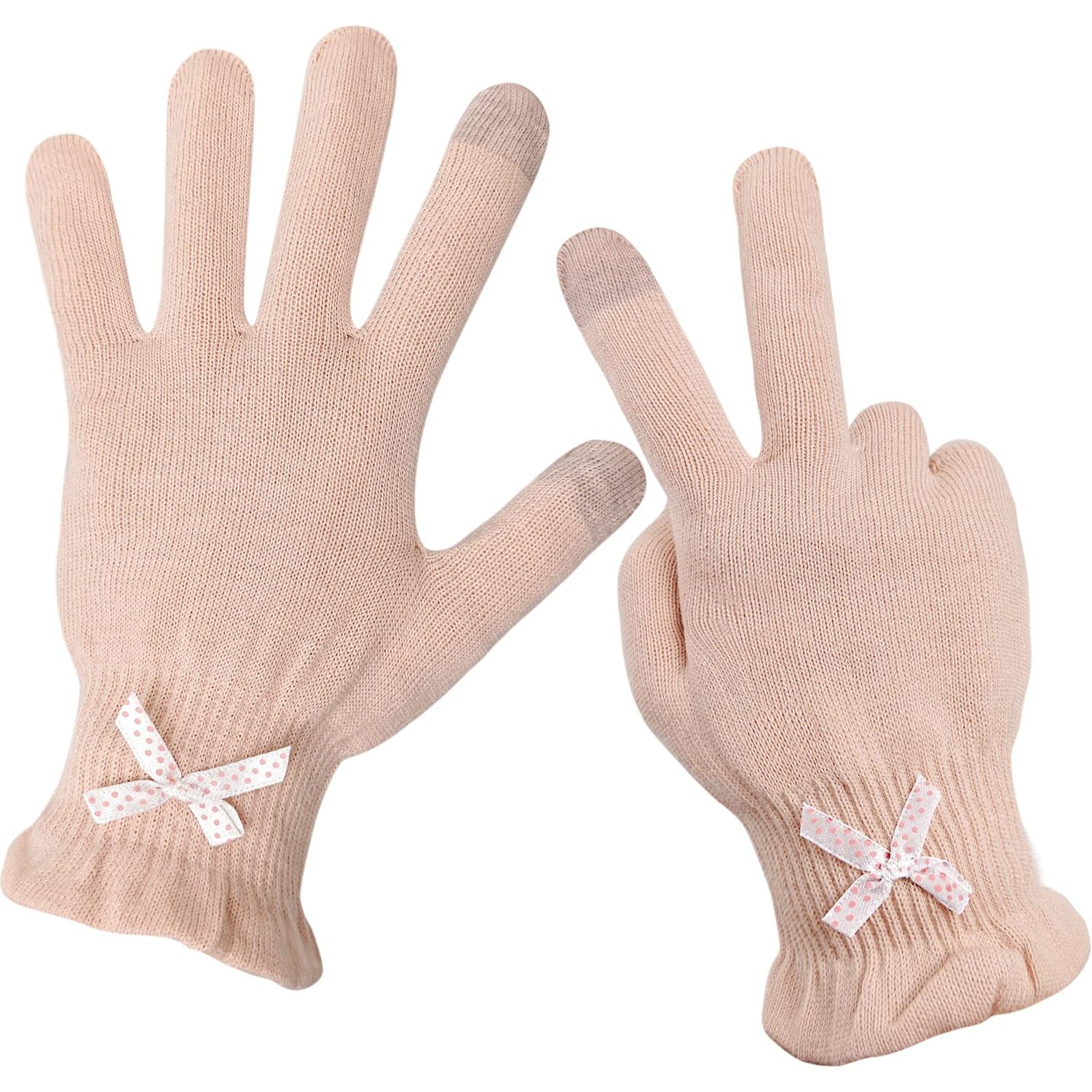 Evridwear Eczema Gloves Kids Cotton Moisturizing Gloves 2 Pairs Touchscreen for Dry Hands, Eczema, SPA, Overnight Lotion (Pink Thin)