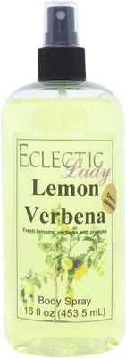 Eclectic Lady Lemon Verbena Body Spray, Double Strength, 16 ounces, Body Mist for Women with Clean, Light &amp; Gentle Fragrance, Cologne with Soft, Subtle Aroma For Daily Use