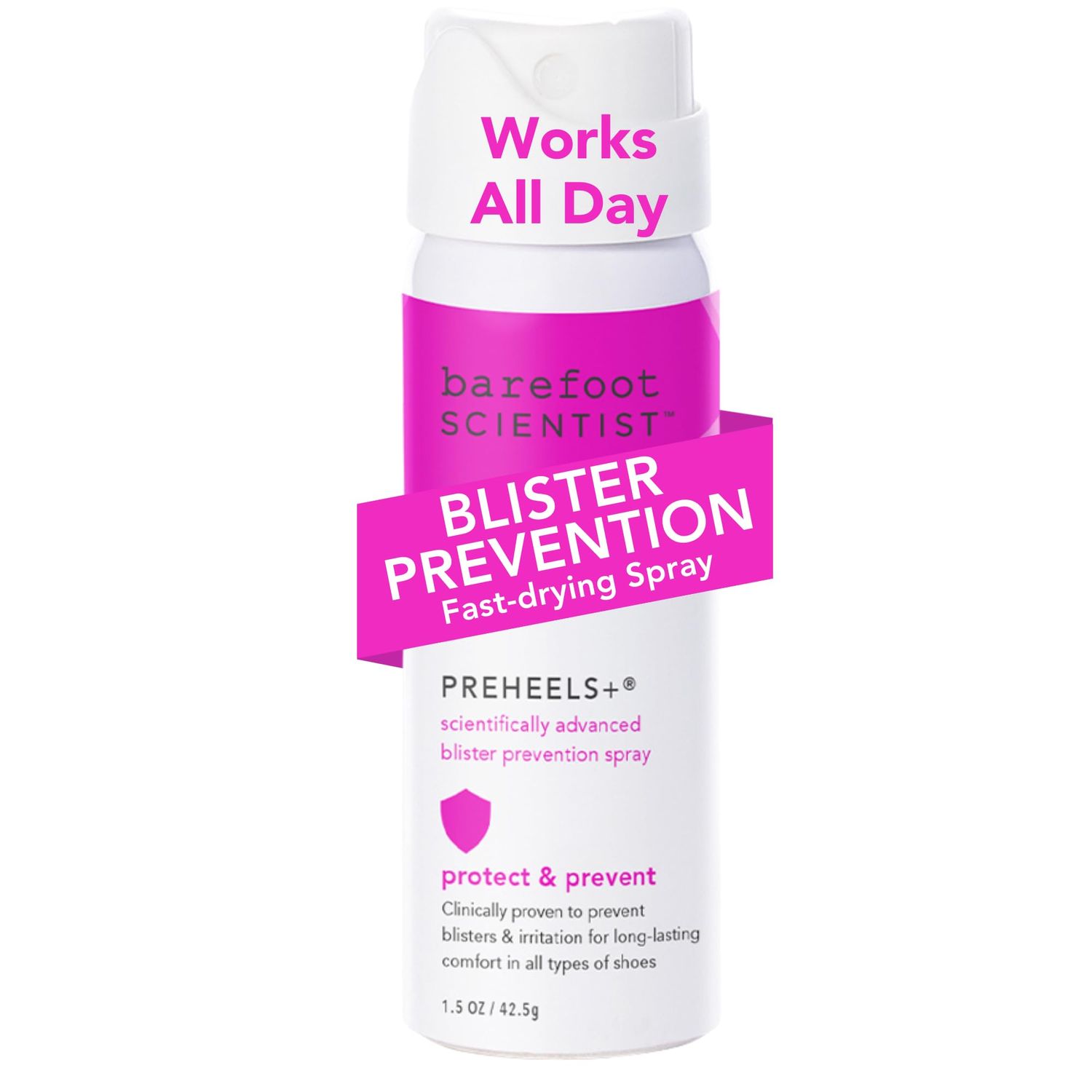 Barefoot Scientist PreHeels Blister Prevention Spray, Innovative Invisible Protective Barrier Against Blisters