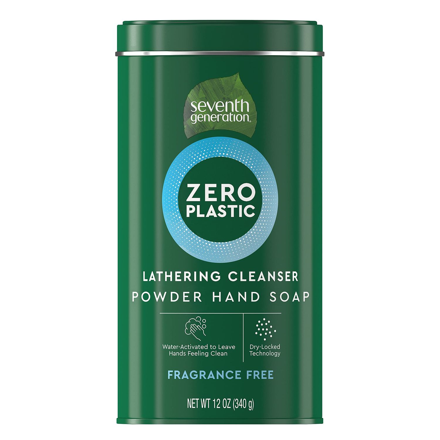 Seventh Generation Zero Plastic Powder Hand Soap, Fragrance Free, 12 oz