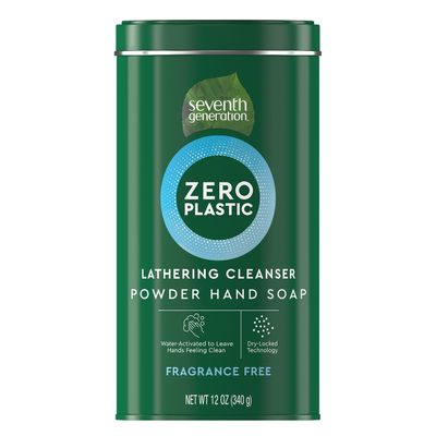 Seventh Generation Zero Plastic Powder Hand Soap, Fragrance Free, 12 oz