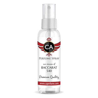 CA Perfume Impression of Baccarat 540 For Men Replica Version Fragrance Dupes Eau de Parfum Spray 2 Fl Oz/60ml-X1