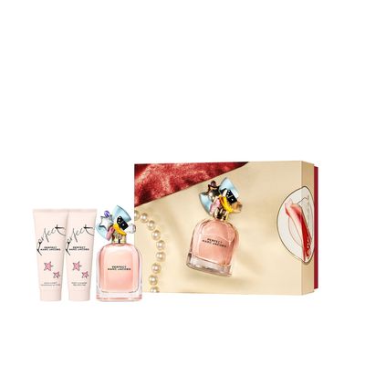 Marc Jacobs Perfect for Women 3-Piece Set 3.3 Oz Eau De Parfum Spray 2.5 Body Lotion 2.5 Oz Shower Gel