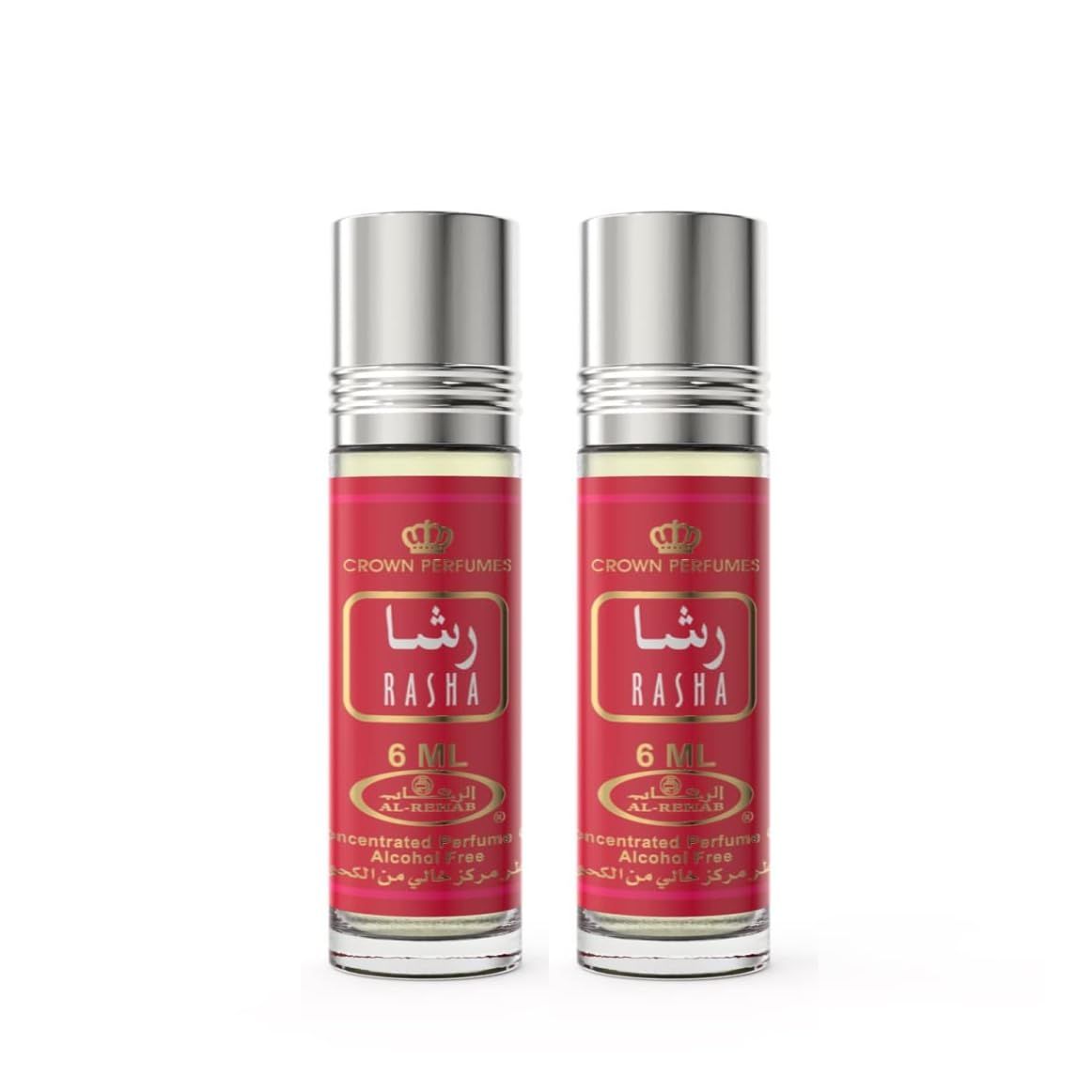 Al-Rehab Rasha Concentrated Perfume Rollerball for Women, 0.20 Oz (Pack Of 2)