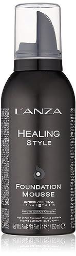 LANZA Healing Style Foundation Mousse with Medium Hold Effect, Refreshes and Moisturises Hair and Scalp, With Advanced Control Technology, Non-drying Formula, and Natural Ingredients (5 Fl Oz)