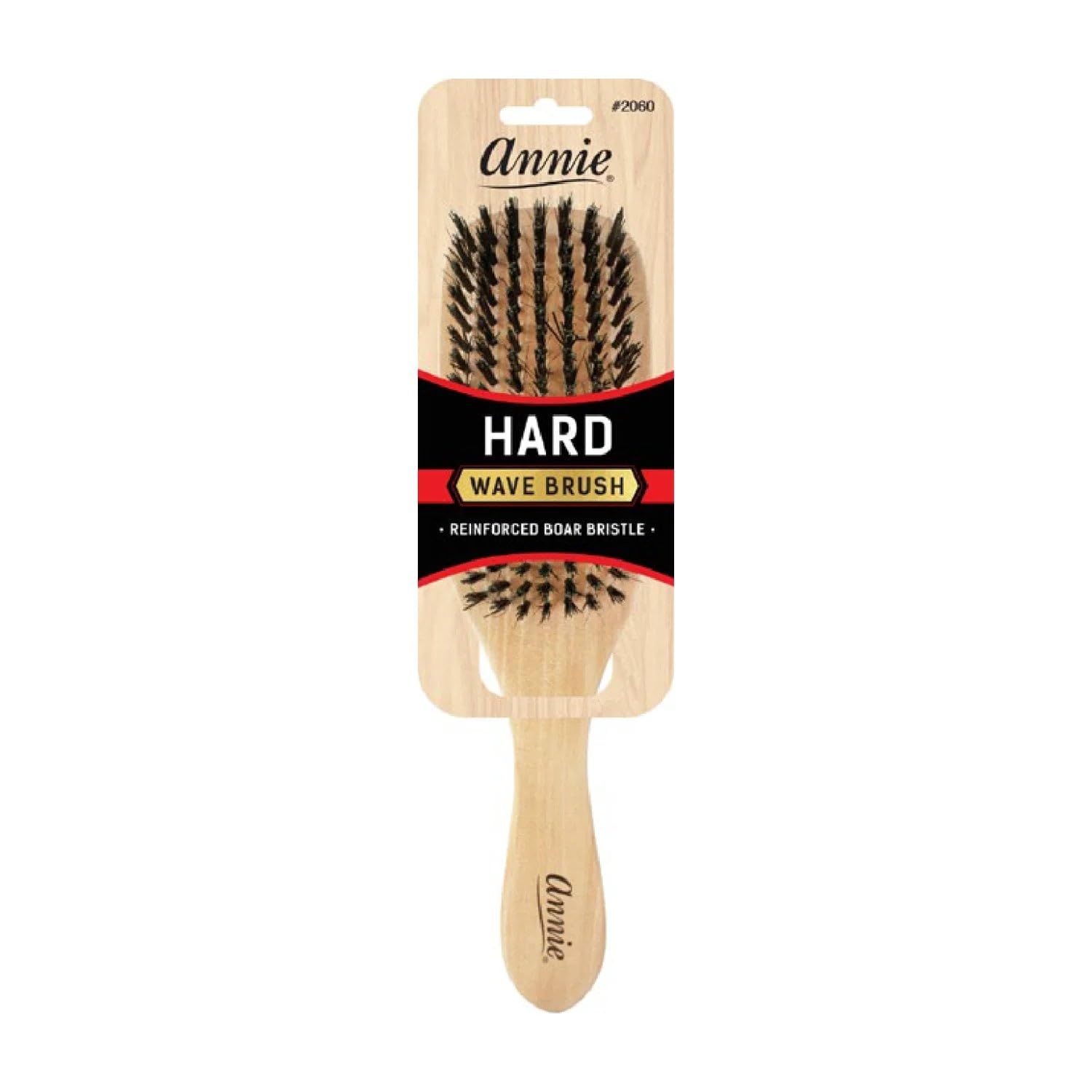 Annie Hard Wave Boar &amp; Nylon Bristle Brush Light Brown