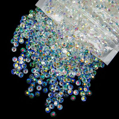 qiipii 5300PCS 3mm Transparent White Ab Resin Rhinestones Flatback Jelly Resin Stones Bulk SS10 Clear AB Diamonds Gems Charms Supplies for Nails Face Eye Makeup Tumblers Bottles Crafts Decor Clothes
