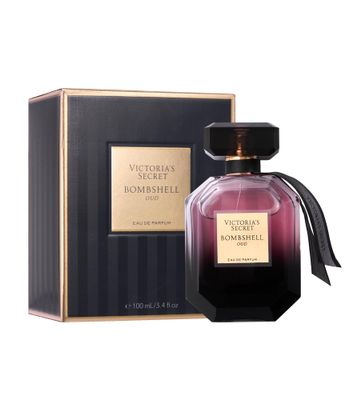 Victorias Secret Bombshell Oud Eau de Parfum, Notes of Spice, Pink Saffron &amp; Peony, Perfumes for Women (3.4 oz)