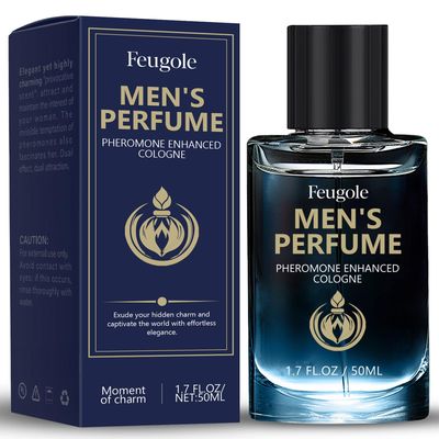 Feugole Pheromone Cologne for Men, Long-Lasting Seductive Perfume with Pure Pheromones to Attract Women &amp; Enhance Charisma, Bold Magnetic Scent (50ml / Travel Size)