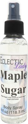 Eclectic Lady Maple Sugar Body Spray, 4 ounces, Body Mist for Women with Clean, Light &amp; Gentle Fragrance, Cologne with Soft, Subtle Aroma For Daily Use