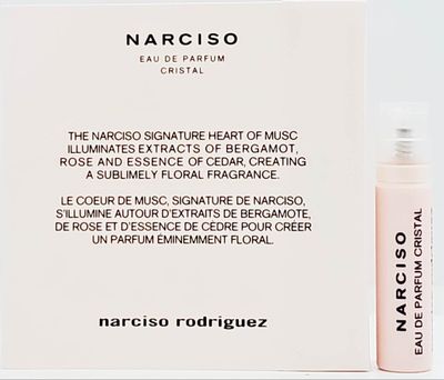 Narciso Rodriguez Cristal Eau de Parfum Womens Perfume Spray Sample Vial 0.02oz/0.8ml