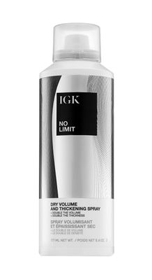 IGK NO LIMIT Dry Volume &amp; Thickening Spray | Touchable Fullness Hold | Vegan Cruelty Free| 5.4 Oz