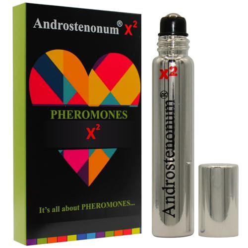 ANDROSTENONUM X2 Pheromone for Men - Male Pheromones Cologne - Extra Strong Pheromone Gift for Him - Musk, Exotic Fruits and Amber Scent - Roll-On 0.27 Fl. Oz