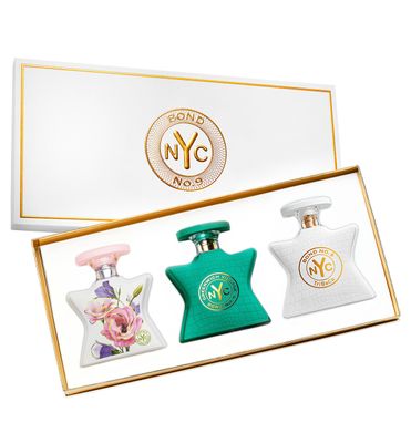 Bond No. 9 New York Womens Luxe Eau de Parfum Trio - Fragrance Gift Set Including New York Flowers, Greenwhich Village &amp; Tribeca - 3 x 1.7 Fl Oz