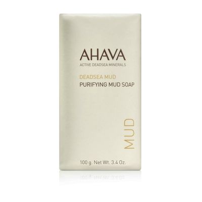 AHAVA Purifying Dead Sea Mud Soap - Face &amp; Body Cleansing Bar to Purify the Skin, Enriched with Exclusive Mineral Blend of Dead Sea Osmoter and Dead Sea Mud, 3.4 Oz, (Packaging May Vary)