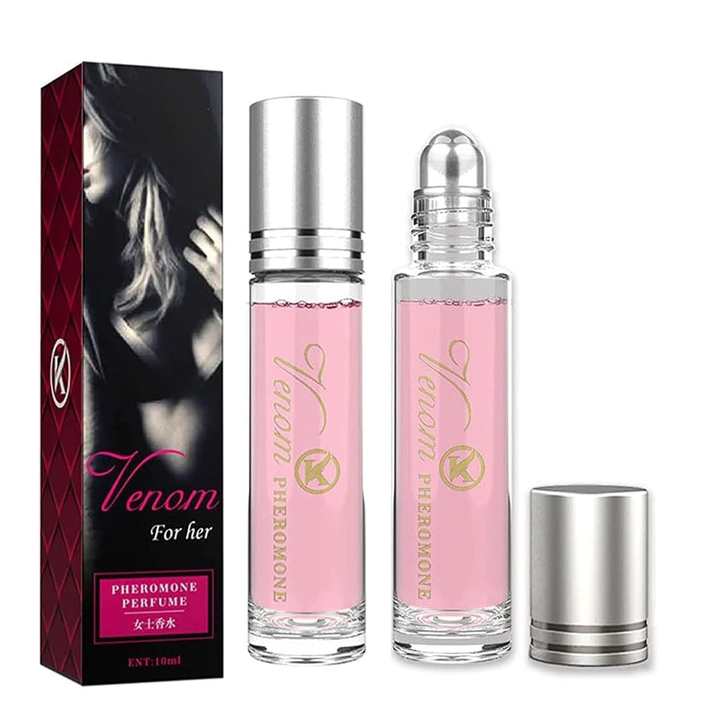 Vingtank Pheromones Perfumes for Women,Long Lasting Roll on Pheromone Perfume to Attract Men,Enhance Charm &amp; Confidence(2Pcs x 0.35 oz)