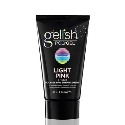 Gelish PolyGel Brand - Hybrid Nail Enhancement, Nail Tips For Acrylic Nails, Lighter, Stronger, Odor-Free, No Monomer, Fast Application, Perfect for Sculpting Nails - Light Pink, 2 oz