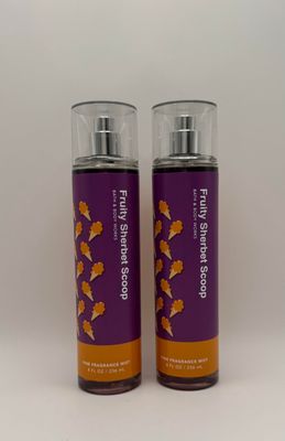 Bath Body Fruity Sherbet Scoop Fine Fragrance Mist, 8 FL OZ, 236 mL, Pack of 2, Purple