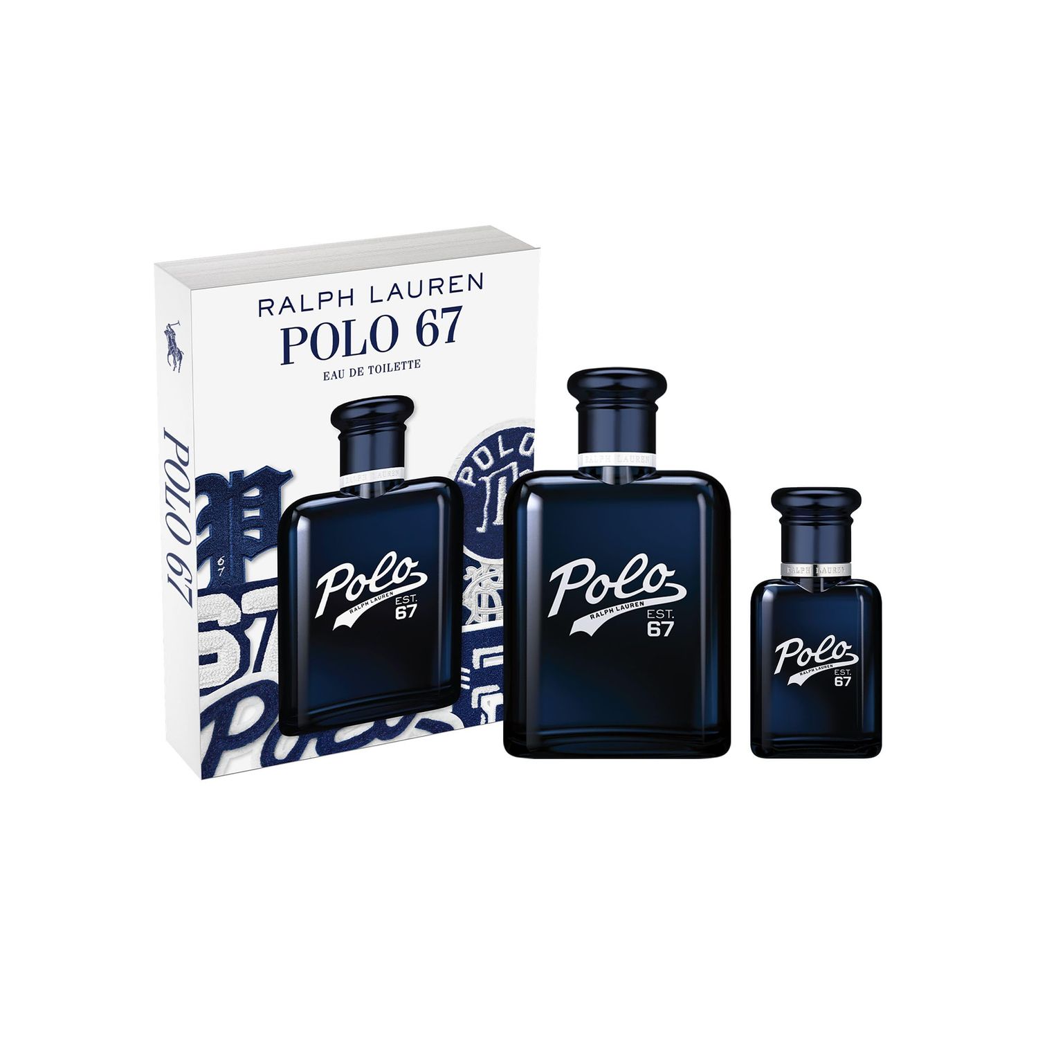 RALPH LAUREN FRAGRANCES Polo 67 Eau de Toilette - Mens Cologne Gift Set - Woody &amp; Solar Scent - With Pineapple, Bergamot, &amp; Vetiver - Full Size, 4.2 Fl Oz &amp; Travel Size, 1.35 Fl Oz