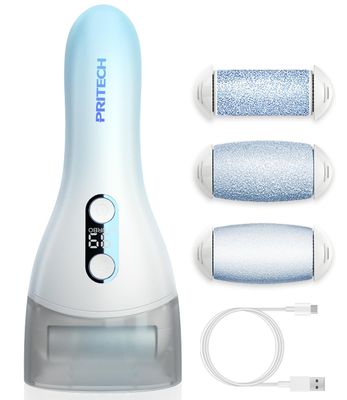 Electric Callus Remover for feet,Rechargeable Foot File Electronic Pedicure Tools Kit for Calloused Removal, Waterproof Electric Foot Scrubber Duty Feet Care for Heels Dead Skin,Blue