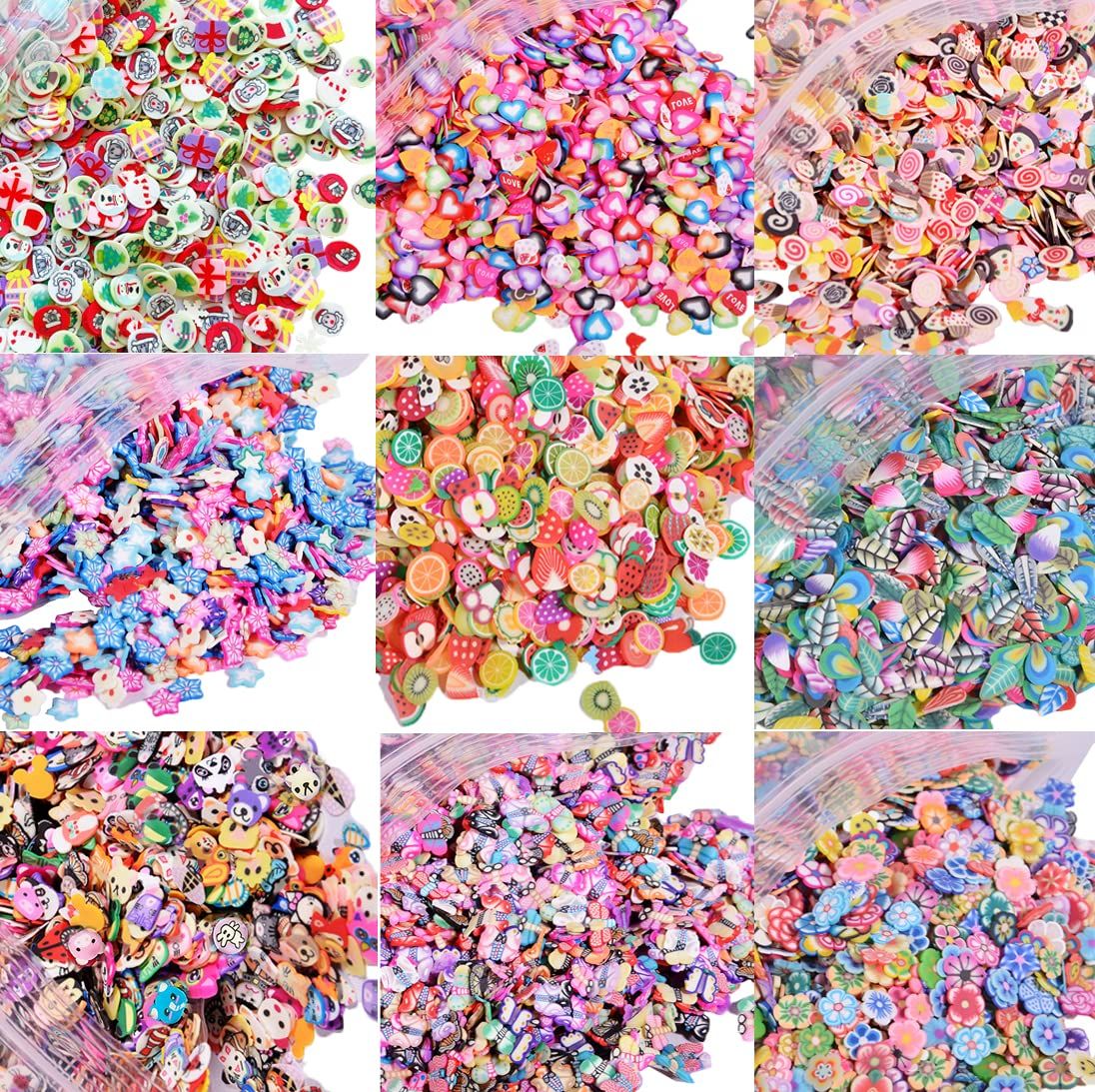EHOPE Fruit Slices Polymer Clay Slices Fruit Nail Art Slices Polymer Slices DIY Fruit Nail Art Supplies Making Kit Decoration Arts Crafts for Nail Art and Cellphone Decorations 5000 PCS