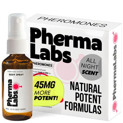PHERMALABS Pheromone Body Spray for Men, Energizing Scent, 1 oz (All Night 45MG)