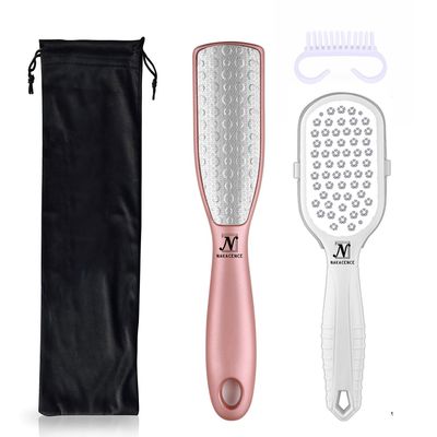 Foot File,Foot Scrubber Dead Skin Double Sided Foot Scraper Rasp Callus Remover, Pedicure Foot Scrubber Grater,Foot Heel Craper for Cracked Heels, Foot Grater Shaver Scraper for Callus Removal 2pcs