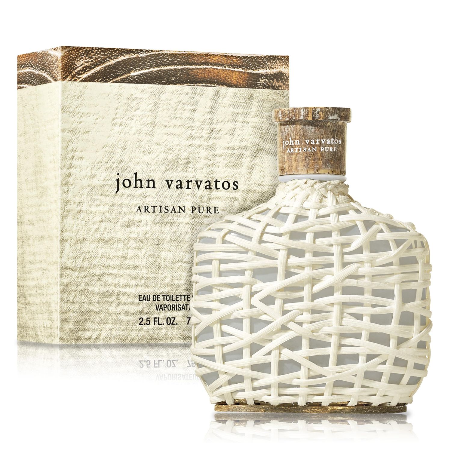John Varvatos Mens Cologne, Artisan Pure Eau de Toilette EDT Spray, Citrus Woody Scent with Notes of Petitgrain, Orris Absolute &amp; Mexican Primavera Wood, 2.5 fl oz