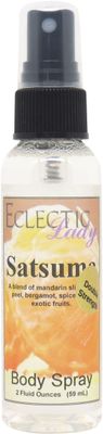 Eclectic Lady Satsuma Body Spray, Double Strength, 2 ounces, Body Mist for Women with Clean, Light &amp; Gentle Fragrance, Cologne with Soft, Subtle Aroma For Daily Use
