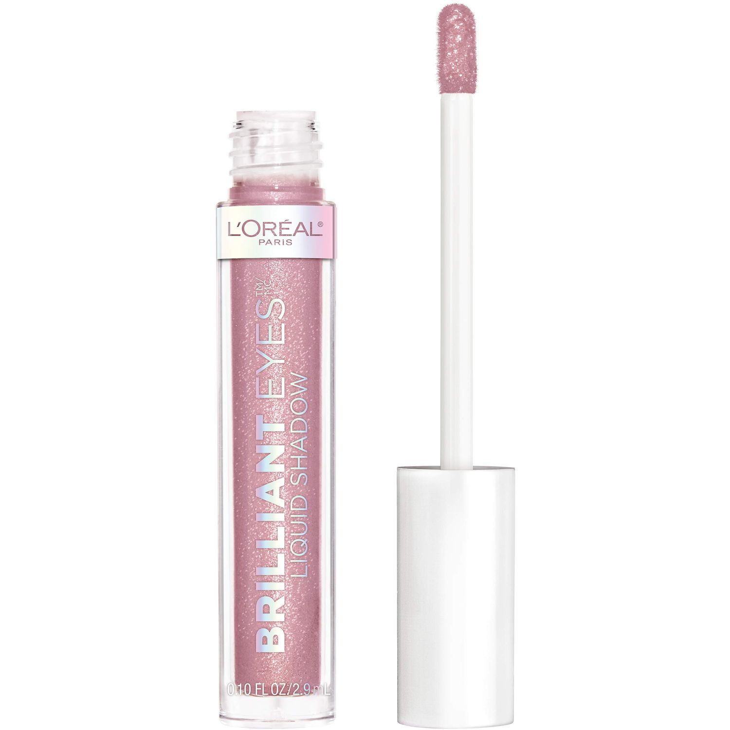 LOreal Paris Brilliant Eyes Shimmer Liquid Eye Shadow, Longwearing Lasting Shimmer, Crease Resistant, Flake-Proof, Precision Applicator, Quick Dry, Non-Greasy, Amethyst Quartz, 0.1 oz.