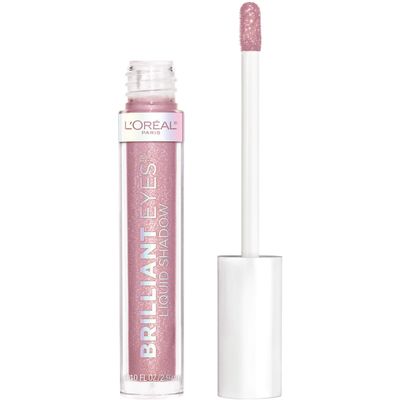LOreal Paris Brilliant Eyes Shimmer Liquid Eye Shadow, Longwearing Lasting Shimmer, Crease Resistant, Flake-Proof, Precision Applicator, Quick Dry, Non-Greasy, Amethyst Quartz, 0.1 oz.