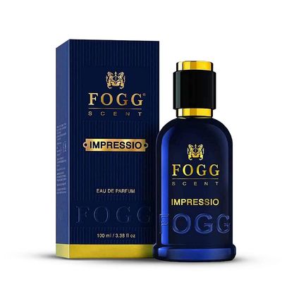 Fogg Impressio Eau de Parfum for Men 3.38oz | Long-Lasting Amber Woody Fragrance | Fresh Masculine Scent for Daily Wear | Ideal Gift for Him | Strong and Confident Aromatic Profile