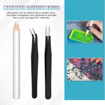 Maitys 22 Pieces Wax Rhinestone Picker Pencil Wax Pencil Set for Rhinestones Nail Art Gem Dotting Crystal Pick up Tools with Pick up Tweezers, Sharpener and Triangular Plate