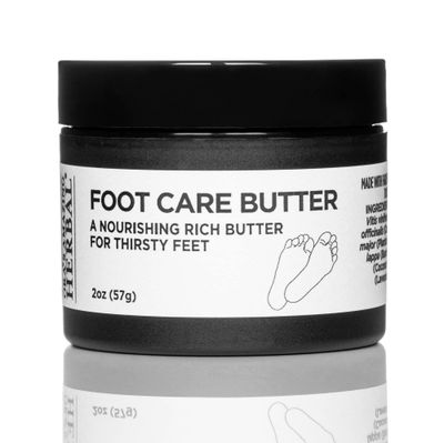 Foot Care Butter, Heel Balm, Foot Balm, Repair Cream for Dry Cracked Heels &amp; Feet, Lavender, Tea Tree &amp; Peppermint, 100 Recycled Plastic Jar, Oras Amazing Herbal, 2 oz