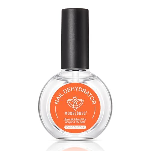 modelones Nail Dehydrator, 30 ml Nail Prep Dehydrator for Press Ons/Acrylic Nails/Gel Polish, Acid Free Natural Prep Dehydrate Acrylic Supplies