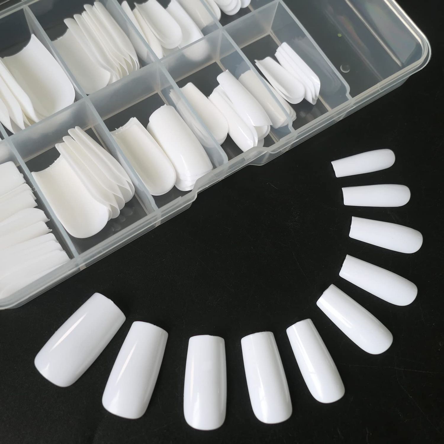Lifextol 120pc Square Press on Nails Medium Long Ballerina Fake Nail Full Cover Artificia Acrylic False Nail Art Square Fingernails for Beginner Women and Girls Manicure(White