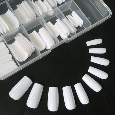 Lifextol 120pc Square Press on Nails Medium Long Ballerina Fake Nail Full Cover Artificia Acrylic False Nail Art Square Fingernails for Beginner Women and Girls Manicure(White