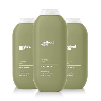 Method Men, Juniper Sage Body Wash, 18oz (Pack of 3)