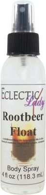 Eclectic Lady Rootbeer Float Body Spray, 4 ounces, Body Mist for Women with Clean, Light &amp; Gentle Fragrance, Cologne with Soft, Subtle Aroma For Daily Use