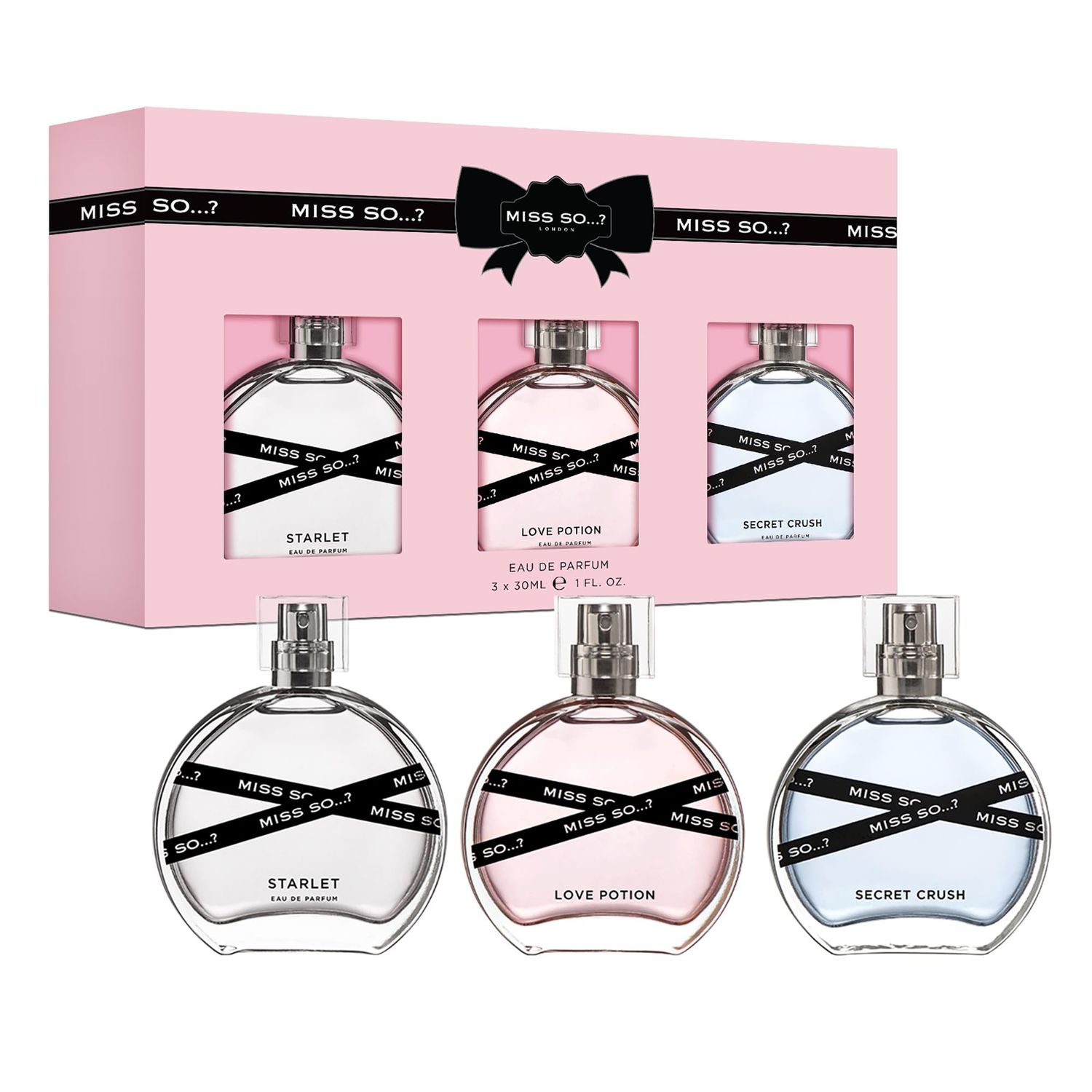 So? Miss Set - Perfumes for Women with Floral, Fruity and Vanilla Perfume Notes - 800 Sprays - Gifts for Women - 3 pcs Gift Set