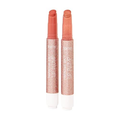 tarte maracuja juicy lip plump bestsellers duo - dahlia &amp; rosy copper shimmer glass - full size