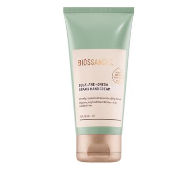 Biossance Squalane Omega Repair Hand Cream - Deeply Moisturizes &amp; Protects Dry Hands - Squalane, Omega-3,6,9, Vitamin E, Vegan Glycerin - Boosts Radiance - Strengthens Skin Barrier, 2.5 oz